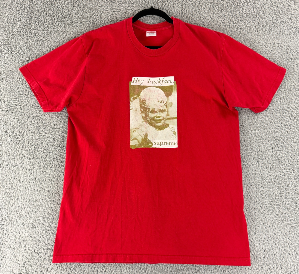 Supreme T-Shirt Mens Large Red Graphic Print Short Sleeve SS18 100% Cotton USA