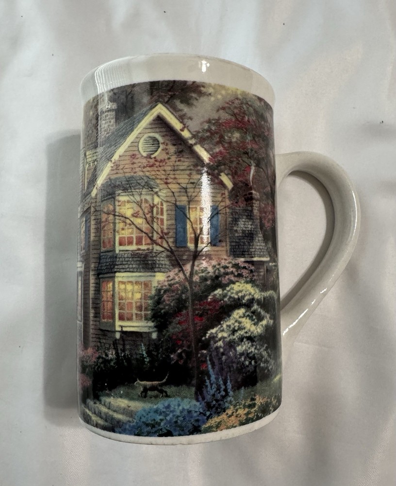 Thomas Kinkade Victorian Autumn 2005 Coffee Mug Tea Cup DesignPac Inc Rare