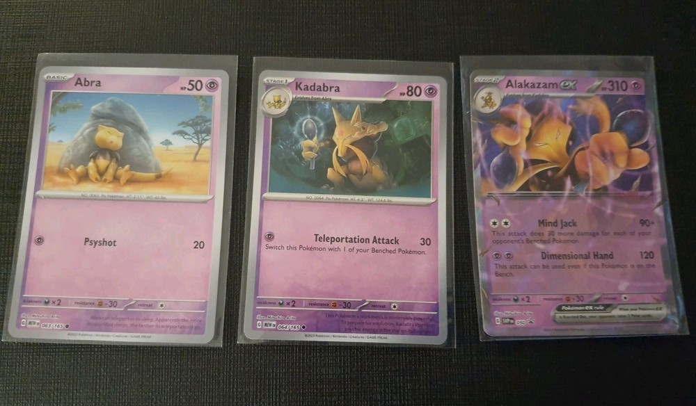Abra Kadabra Alakazam EX 151 Black Star Promo SVP050 Pokemon NM-image