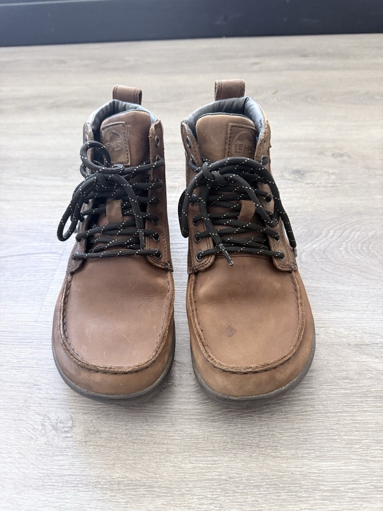 Lems Trailhead Men's Brown Hiking Boots Shoes Size 7 Leather Lace Up Rarely Worn