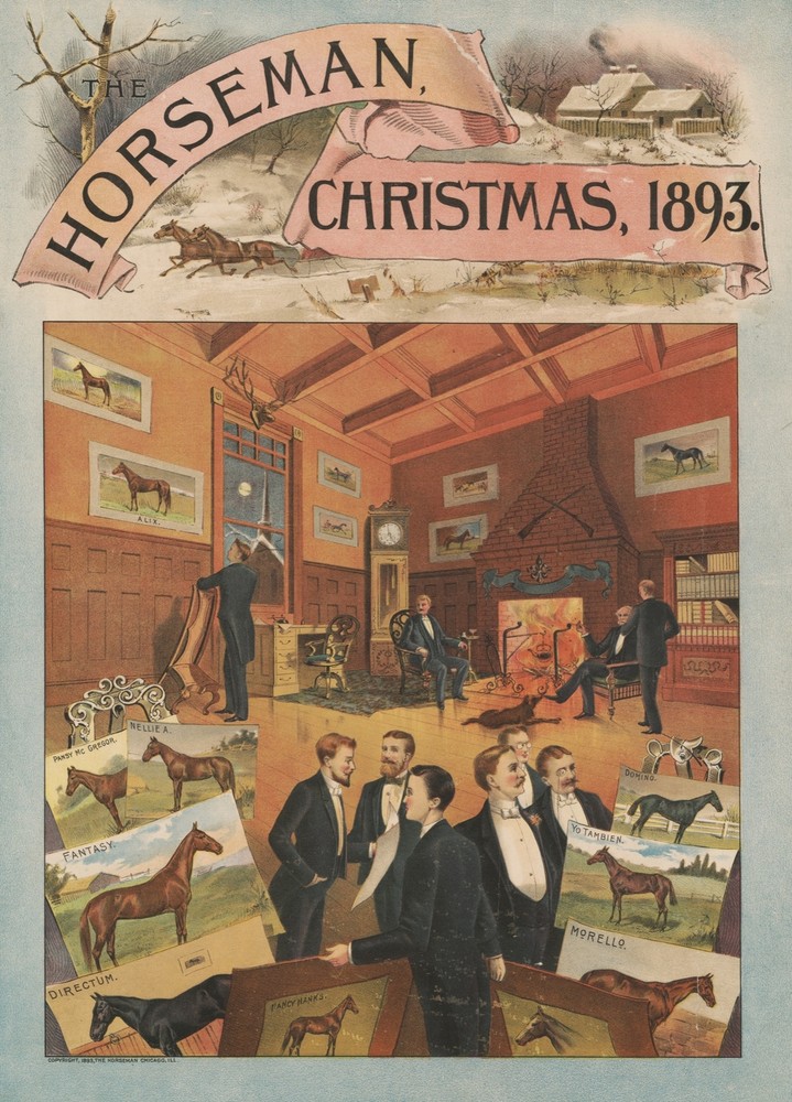 9773.Decoration Poster.Room Wall art.Home decor.1893 Horse men watch equine pics