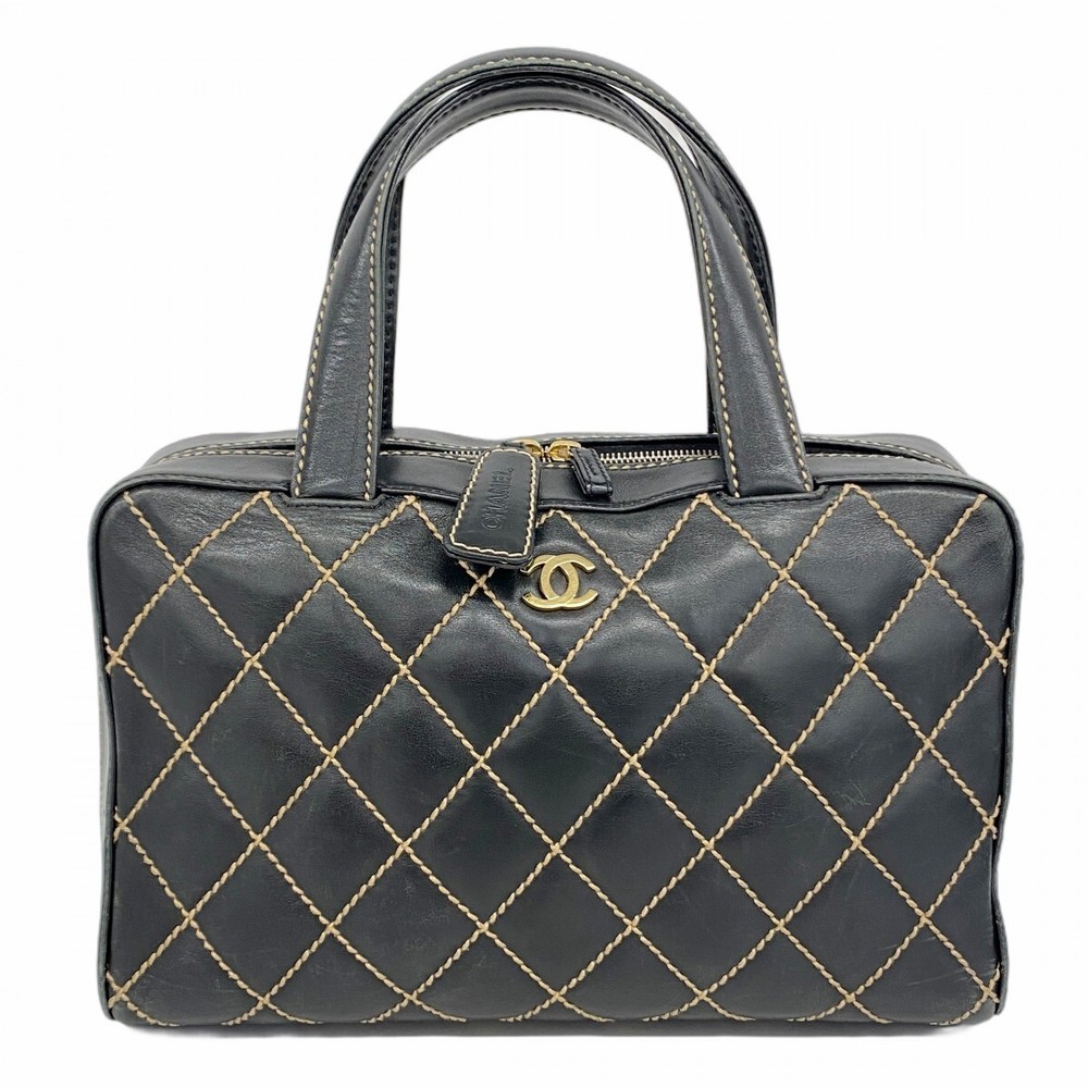Chanel Lambskin Wild Stitch Handbag 729055 Luxury Leather Tote