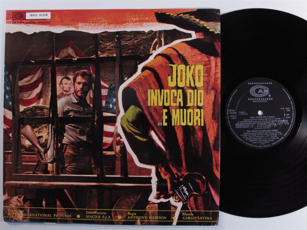 JOKO INVOCA DIO/JOE CERCATI... OST Carlo Savina/Gianni Ferrio CAM LP VG+ italy c