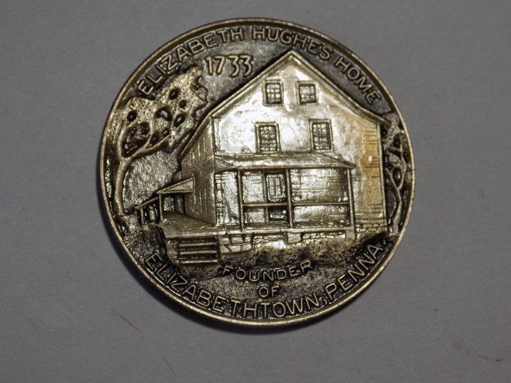 Silver! - ELIZABETH HUGHES HOME 1733 ELIZABETHTOWN, PENNA - CONEWAGO COIN CLUB