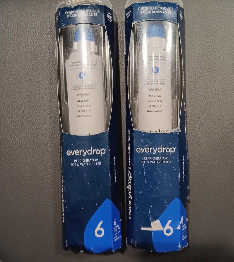 Lot Of 2 Whirlpool Everydrop Ice and Water Refrigerator Filter White EDR6D1 #6