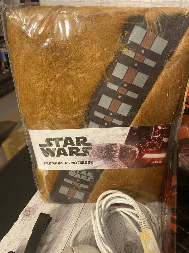 Star Wars Chewbacca Notebook, StormTrooper Mouse, & Boba Fett Luggage Tag ￼