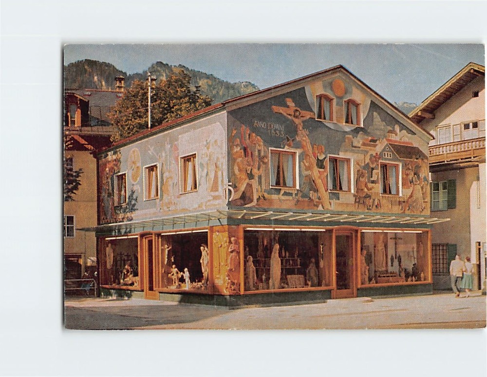 Postcard Holzbildhauer Hans & Adolf Heinzeller Oberammergau Germany