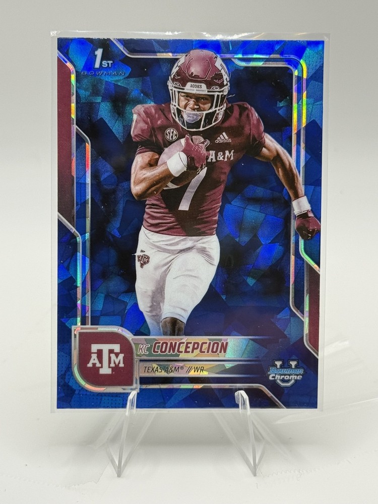 2025 Bowman Chrome University Sapphire KC Concepcion #91 1st Prospect Aggies