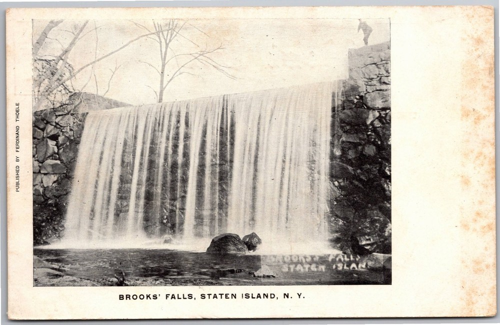 Brooks' Falls Staten Island NY Ferdinand Thoele Early 1900s Postcard