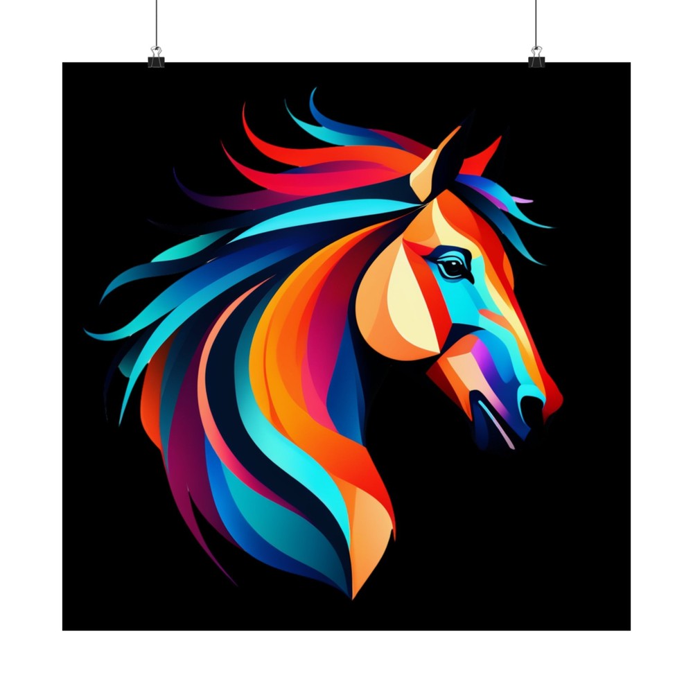 Abstract Horse 8 Matte Vertical Art Prints for Wall Decor-image