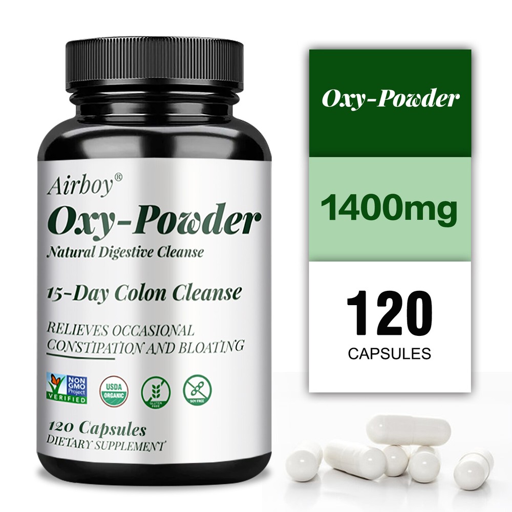 Oxy-Powder 15-Day Colon Cleanse - Detox,Digestive,Gut Health,Constipation Relief