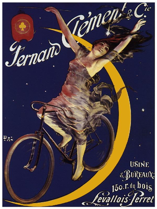 Party Girl Bicycle POSTER.Room Decor.Art Nouveau.House Interior design.224