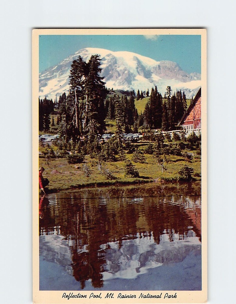 Postcard Reflection Pool Mt Rainier National Park Washington