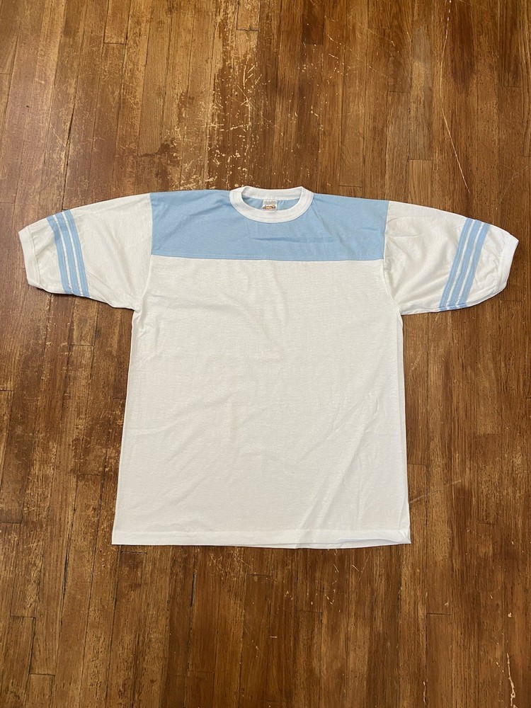 Deadstock Vintage 80s Single Stitch Classic Retro Ringer T-Shirt Adult XL USA