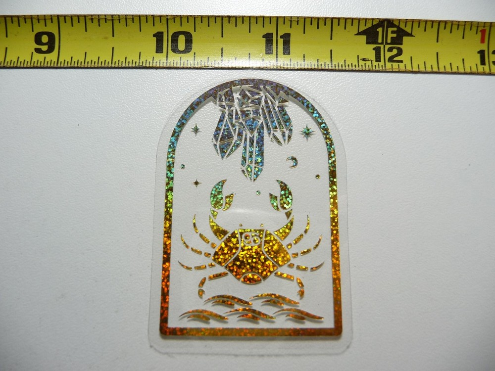 Holographic Cancer Zodiac Arch Sticker Decal for Birth Month