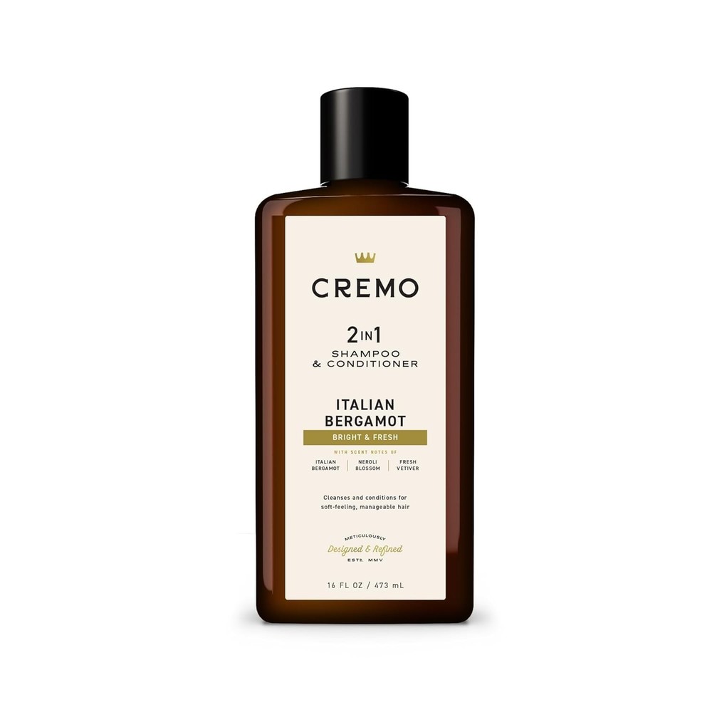 Cremo Italian Bergamot 2 in 1 Shampoo & Conditioner for 16 Fl Oz (Pack of 1)