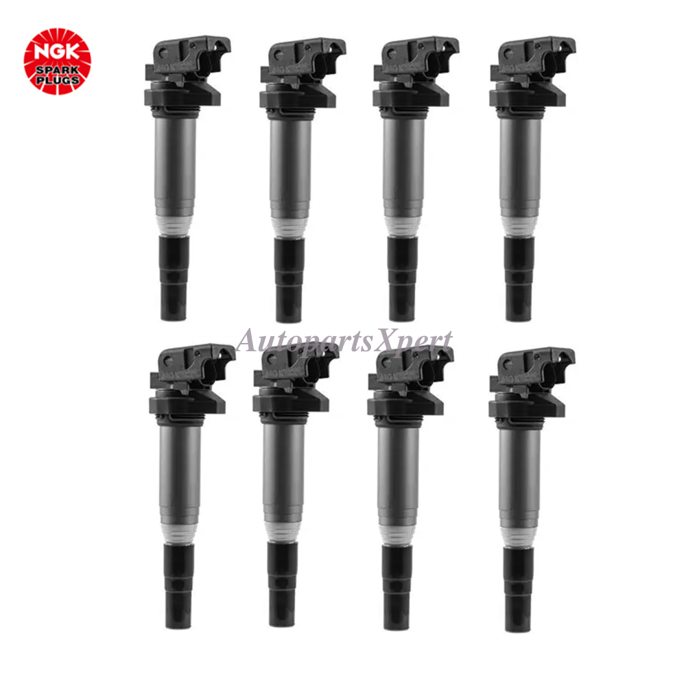 8 pcs OEM NGK Ignition Coil 12137559842 for BMW 550i 650i 750i M5 X5 X6 X7 4.4L