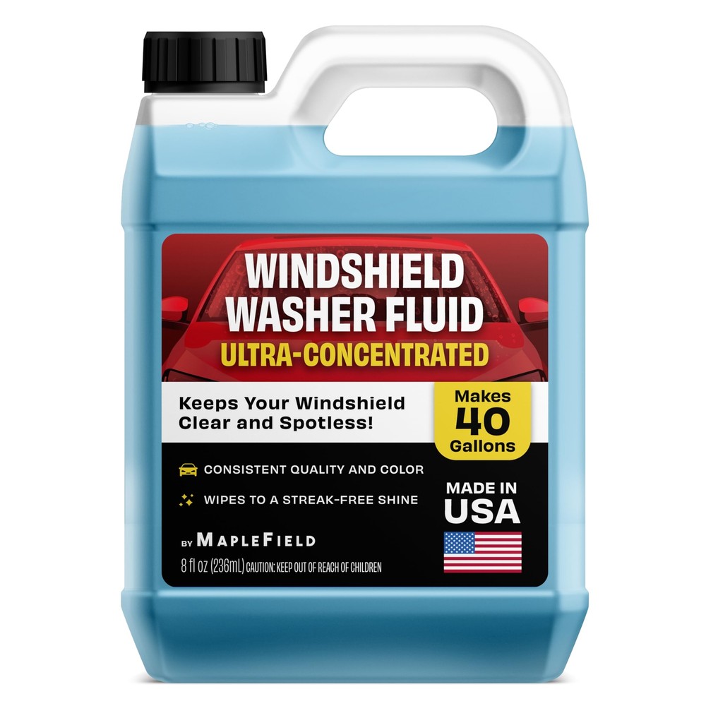 Maplefield - Windshield Washer Fluid Concentrate - All-Season, Streak-Free Car W