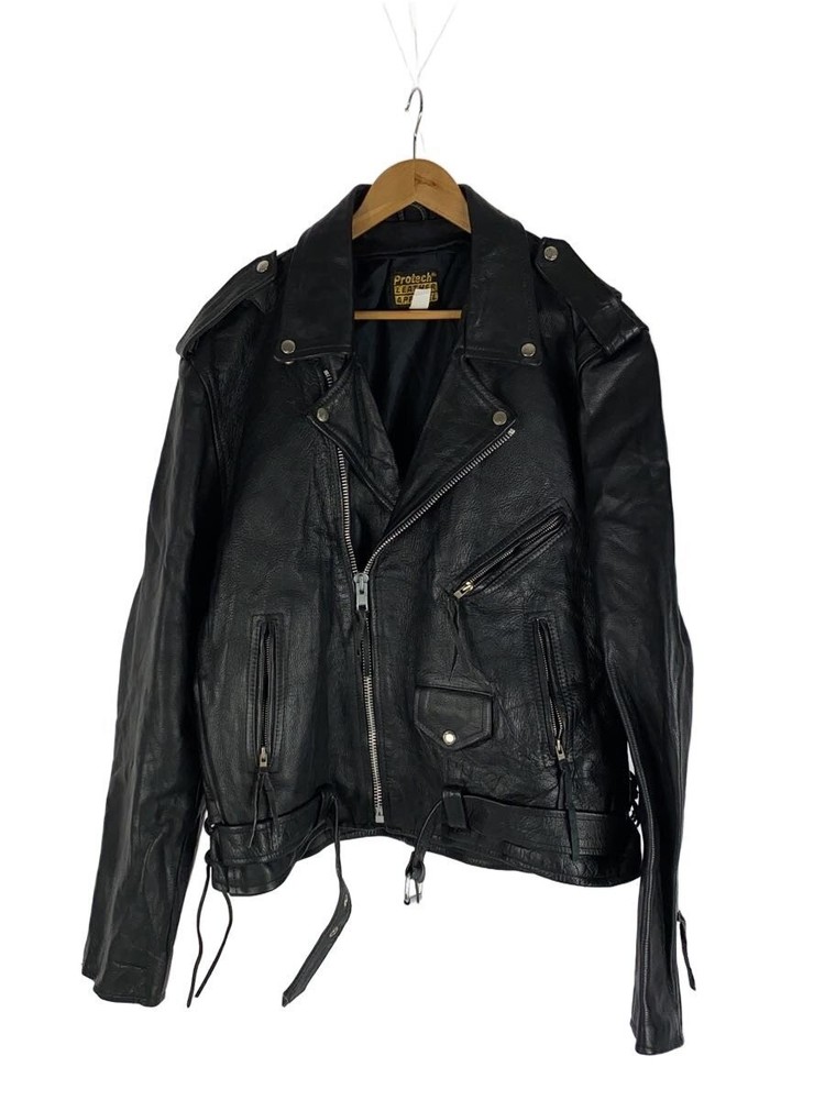 Protech Leather Apparel/Double Riders Jacket/50/Leather/Blk 31901