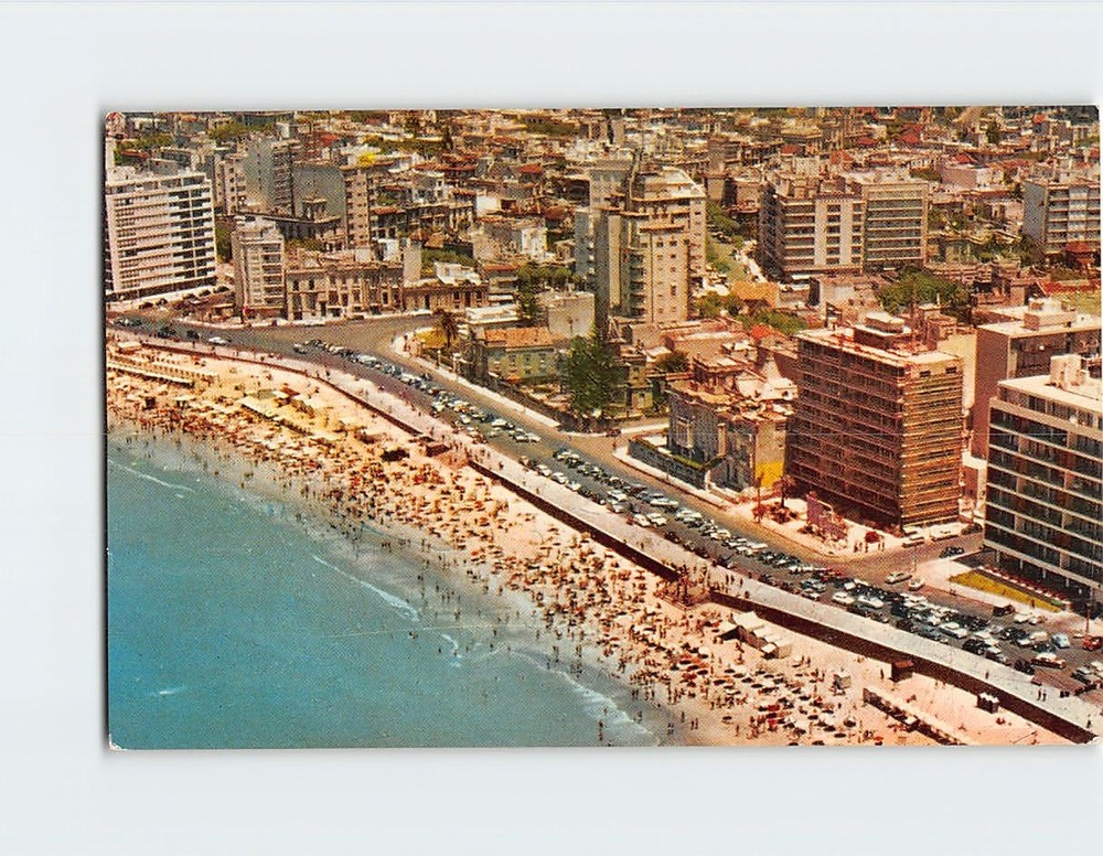 Postcard Playa Pocitos Montevideo Uruguay
