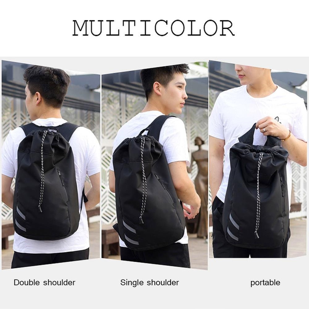Large Capacity Waterproof Drawstring Gym Backpack Sports Bag for Outdoors