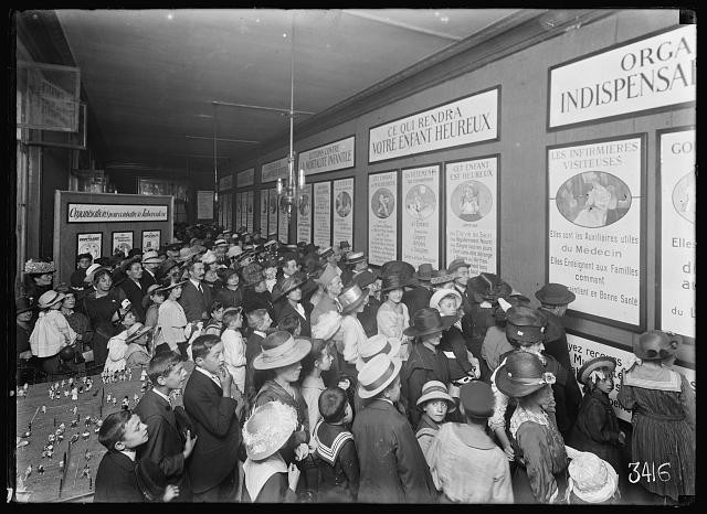 St Etienne France 1918 American Red Cross Child Welfare Exhibit Audience