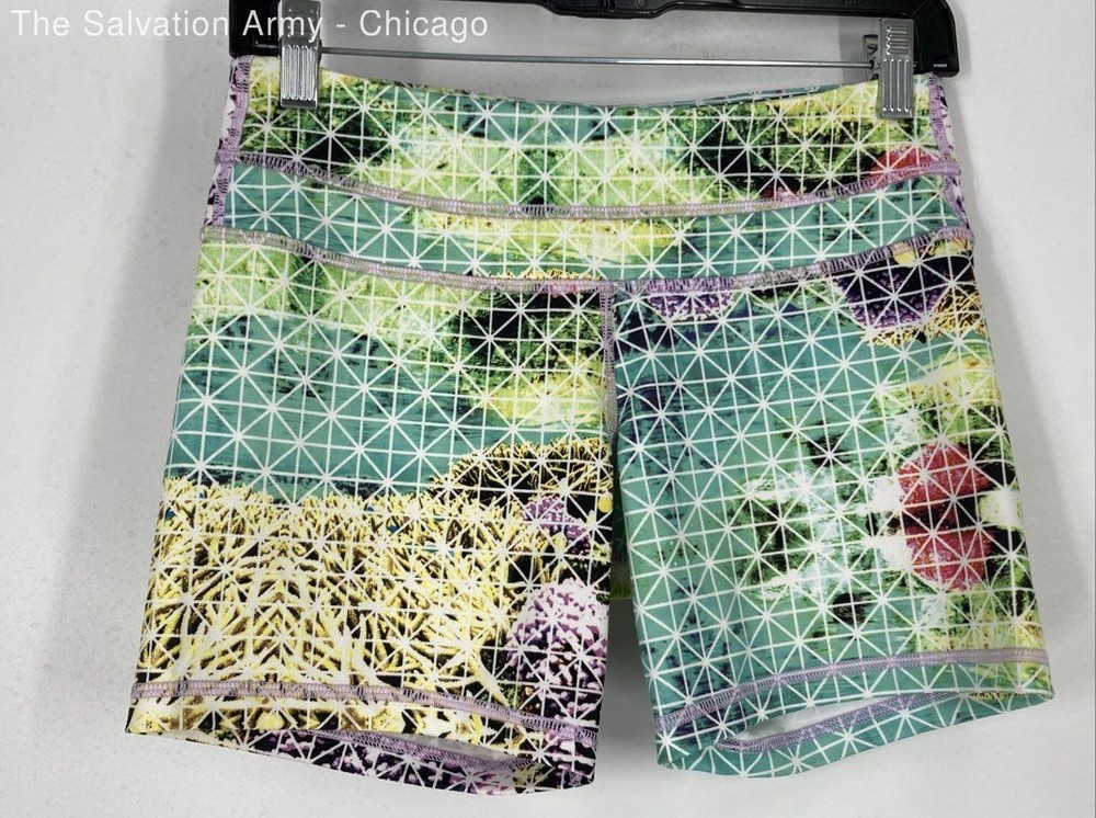 Lululemon Womens Multicolor Geometric Elastic Waist Athletic Shorts Size 6