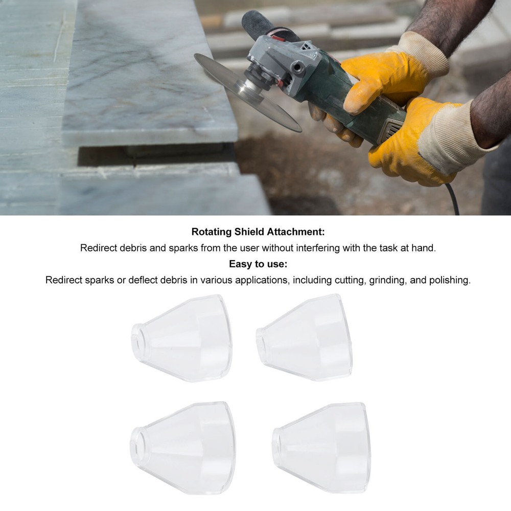 4Pcs ABS Transparent Dust Shield Attachment for Electric Grinder-image