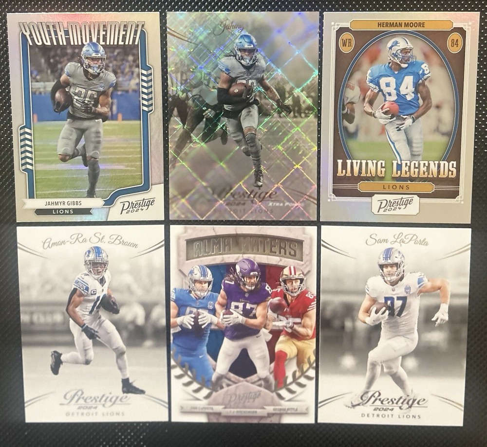 2024 Panini Prestige Football 17 Card Lions Lot - Inserts, RC’s, Parallels 🦁