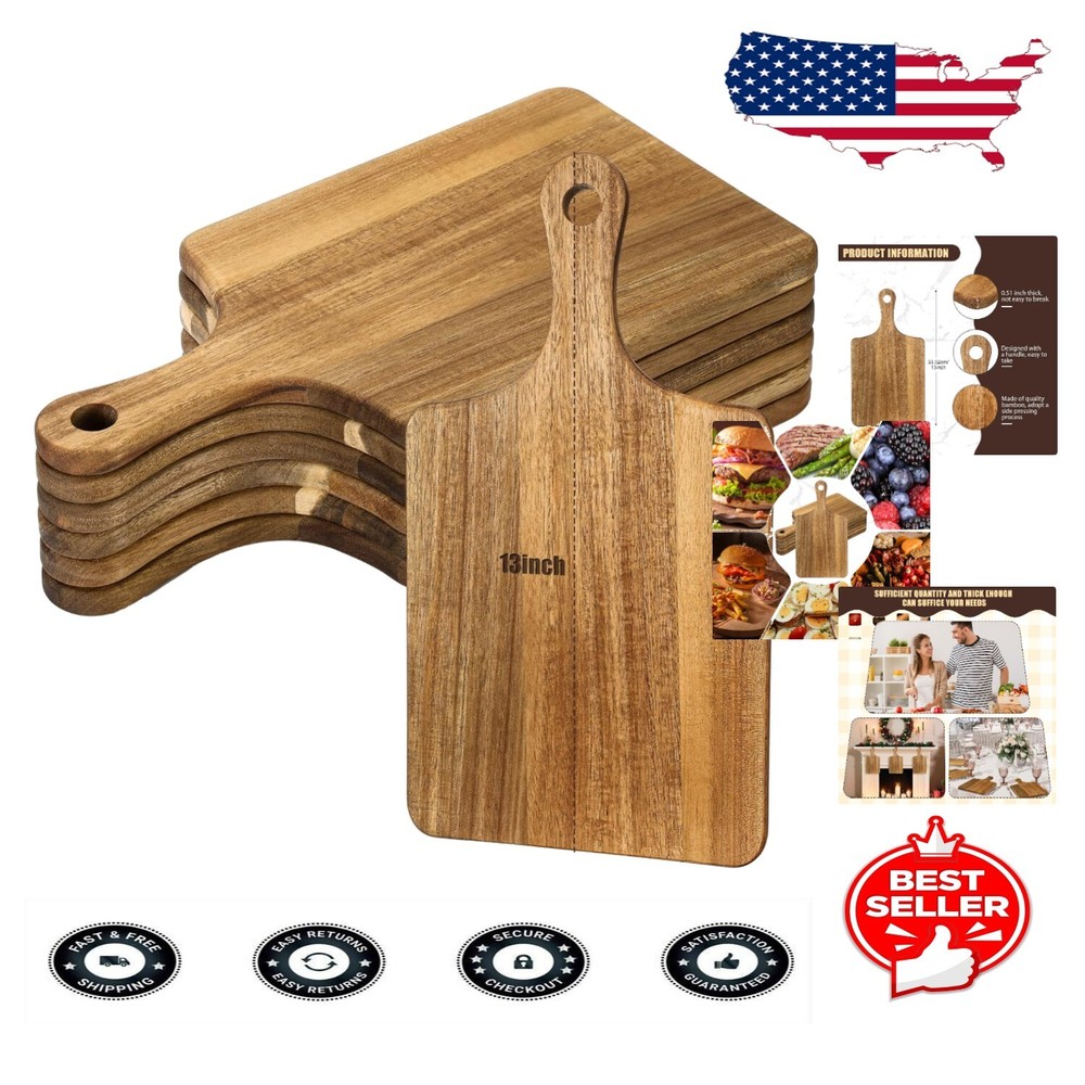Acacia Wood Cutting Board Set for Easy Serving & Personalized Laser Engraving-image