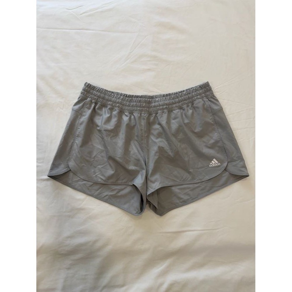 Adidas Aeroready Gray Running Shorts Womens XL Elastic Waist Athletic Training