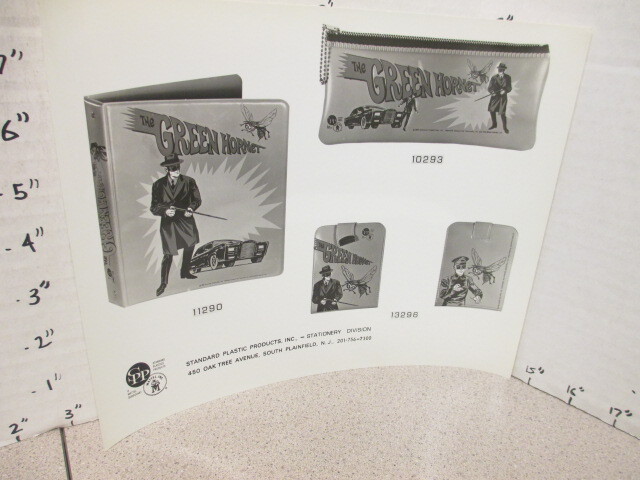 Mattel SPP 1966 salesman toy photo GREEN HORNET TV show vinyl wallet notebook