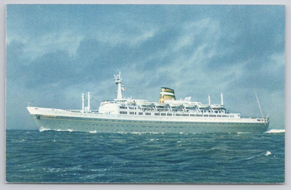 s.s. Statendam V Holland America Line Ocean Liner Cruise Ship Postcard