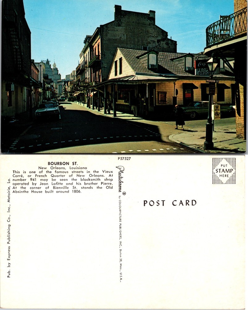 Bourbon Street Vieux Carre New Orleans Louisiana LA Postcard