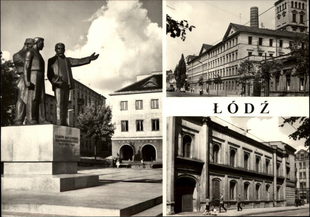RPPC Lodz Poland Monument vintage postcard h520