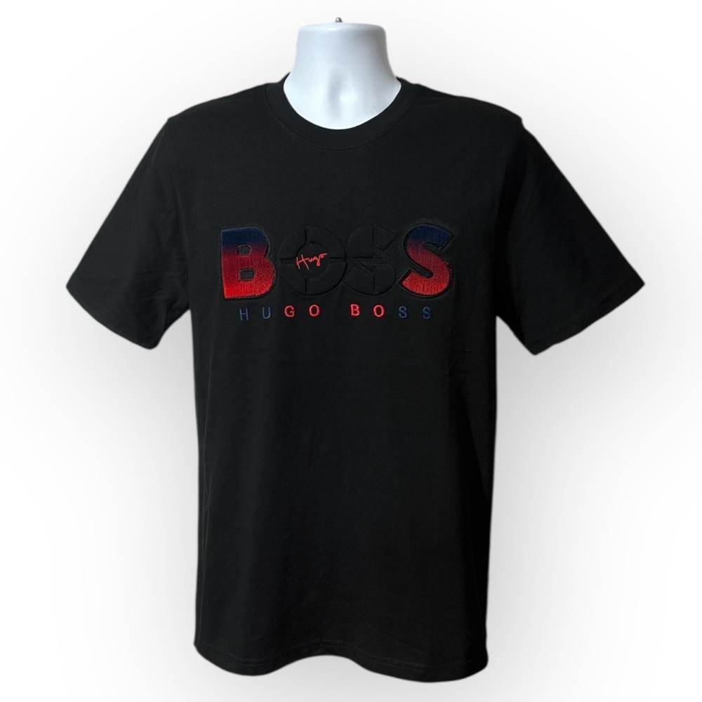 Hugo Boss Black Logo T-Shirt Crew Neck Short Sleeve Mens Sizes S-2XL 100% Cotton