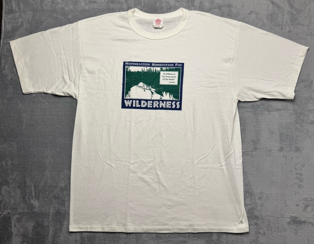 Vintage Minnesota Wilderness Preservation Single Stitch XL T-Shirt Nature White