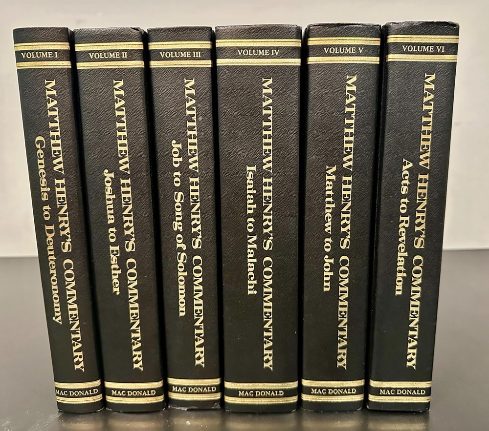 Matthew Henry's Commentary Complete 6 Volume Hardcover Book Set (MacDonald Pub)