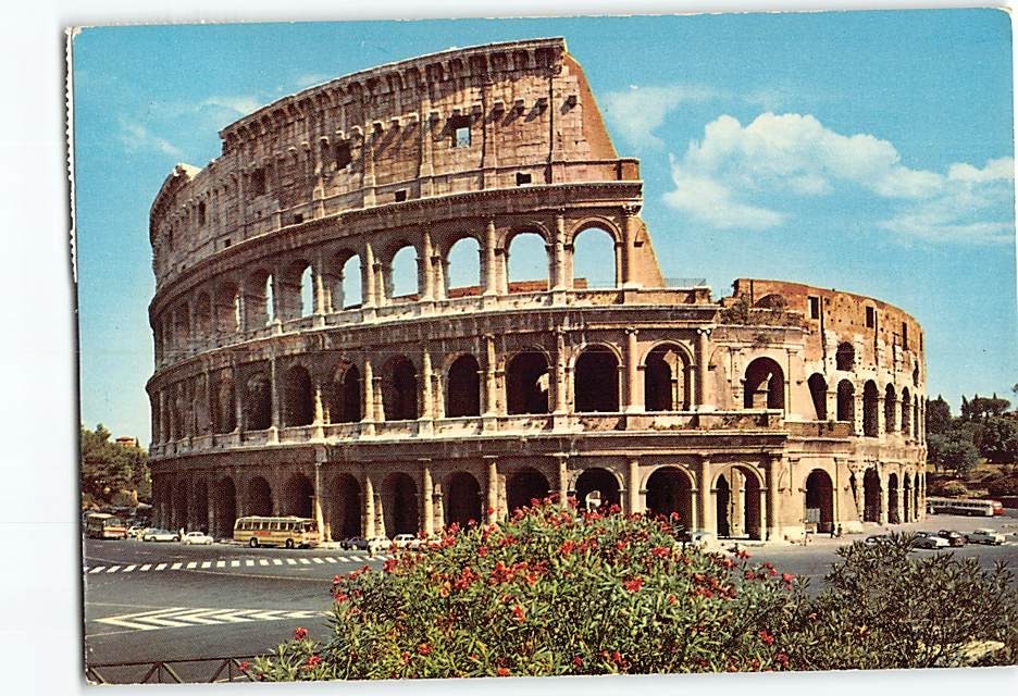 Postcard Coliseum Rome Italy