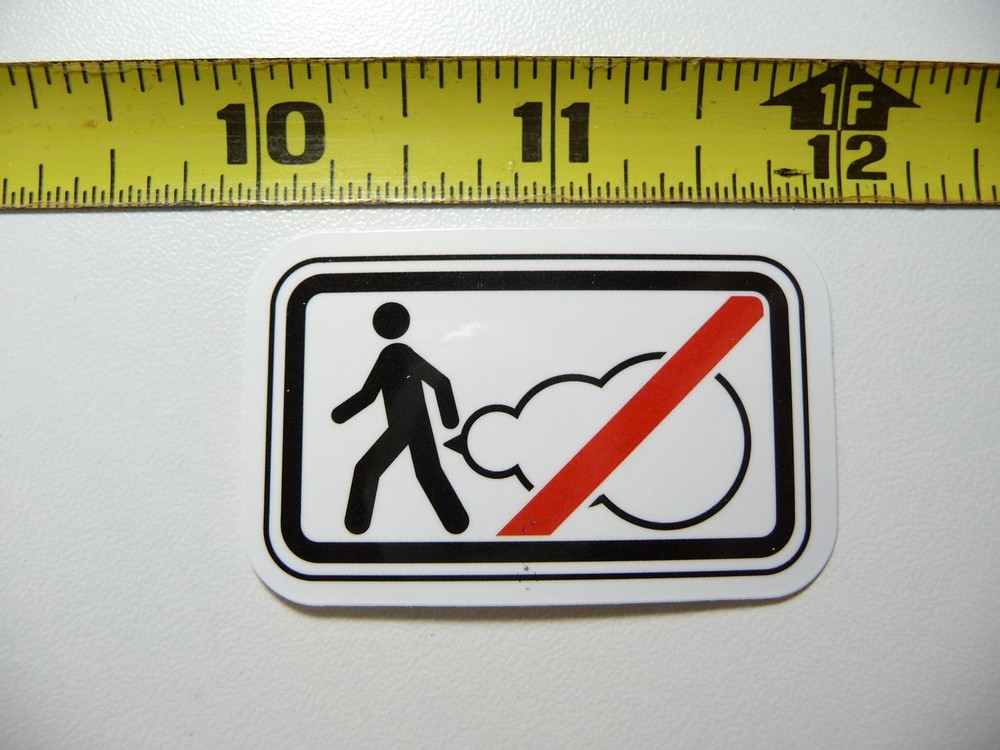 No Farting Allowed Hard Hat Sticker - Job Site Decal
