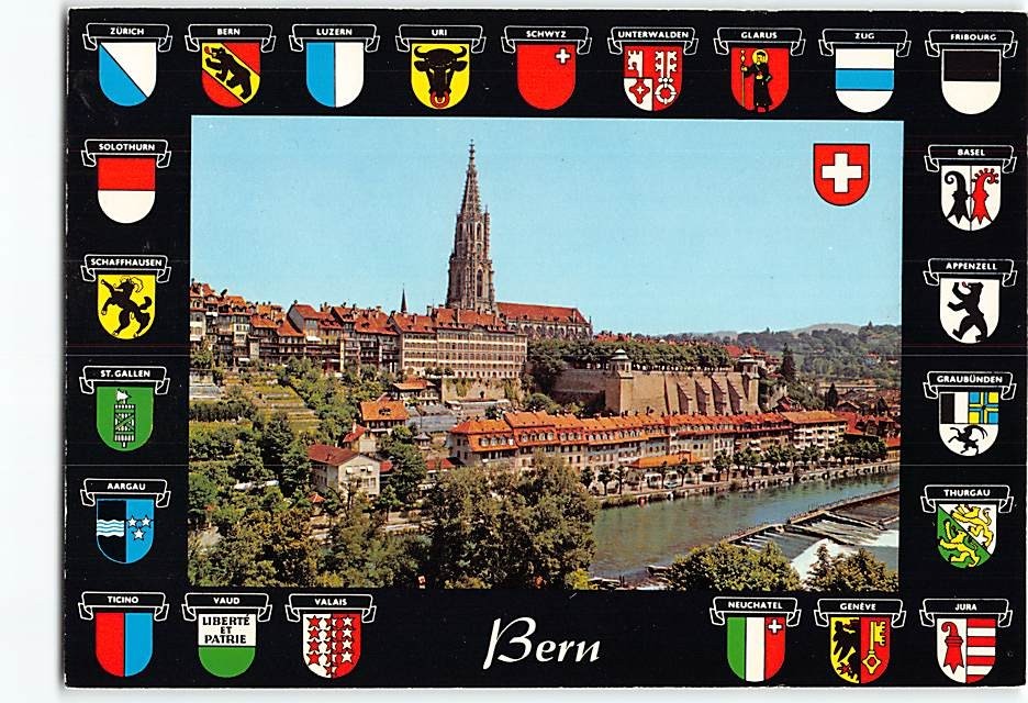 Postcard Cathedral Berne Switzerland