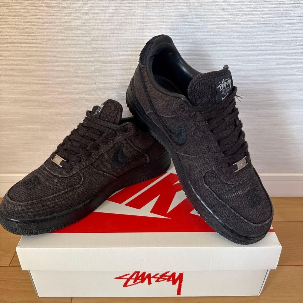 Nike Air Force 1 Stussy Black Low Top Used