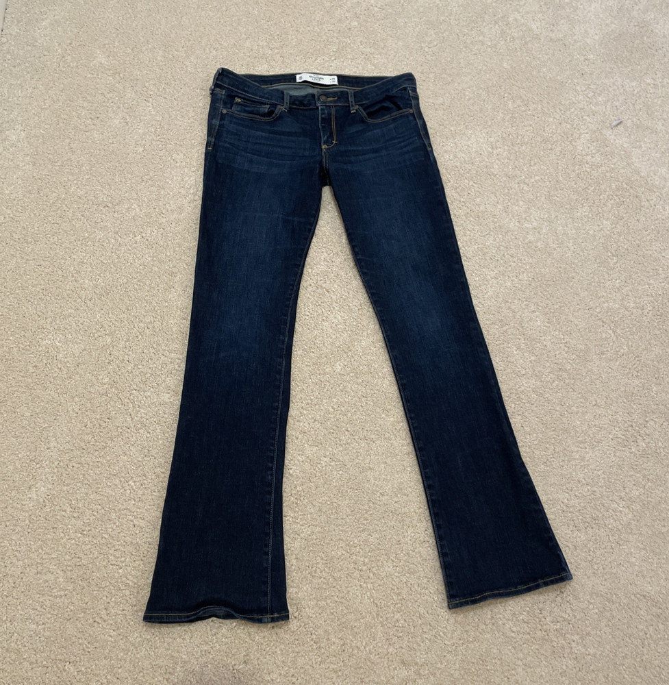 Abercrombie & Fitch Jeans Womens 8R 29x33 (Fit 32x32) A&F Boot Dark Wash Stretch