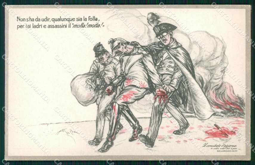 WW1 WWI Propaganda Kaiser Wilhelm Carabinieri cartolina postcard XF7669