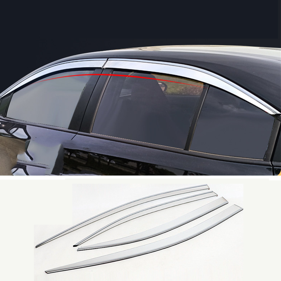 For Toyota Corolla Sedan 20-25 Chrome Window Visor Vent Shade Sun Rain Deflector