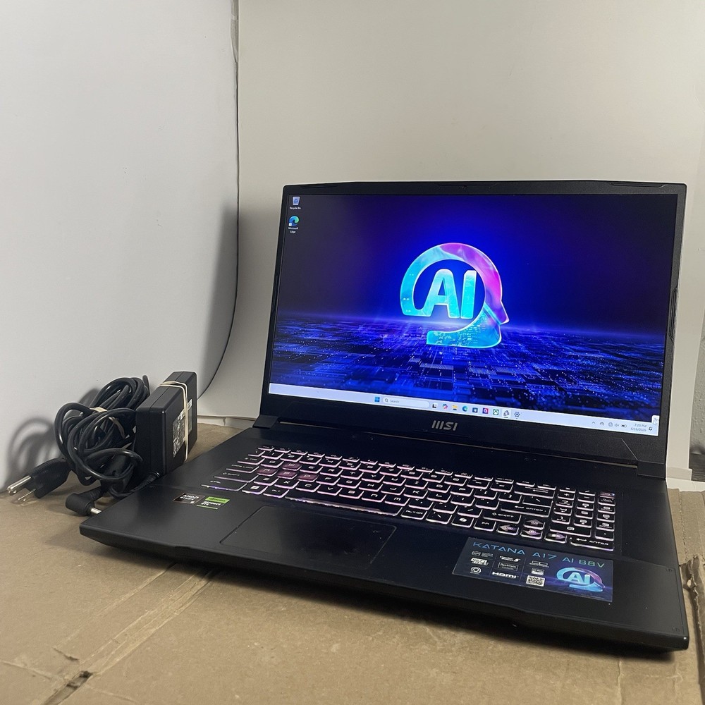 MSI Katana A17 AI 17.3” 240Hz QHD 32GB Ram RTX 4070 Gaming Laptop Ryzen 9-8945HS