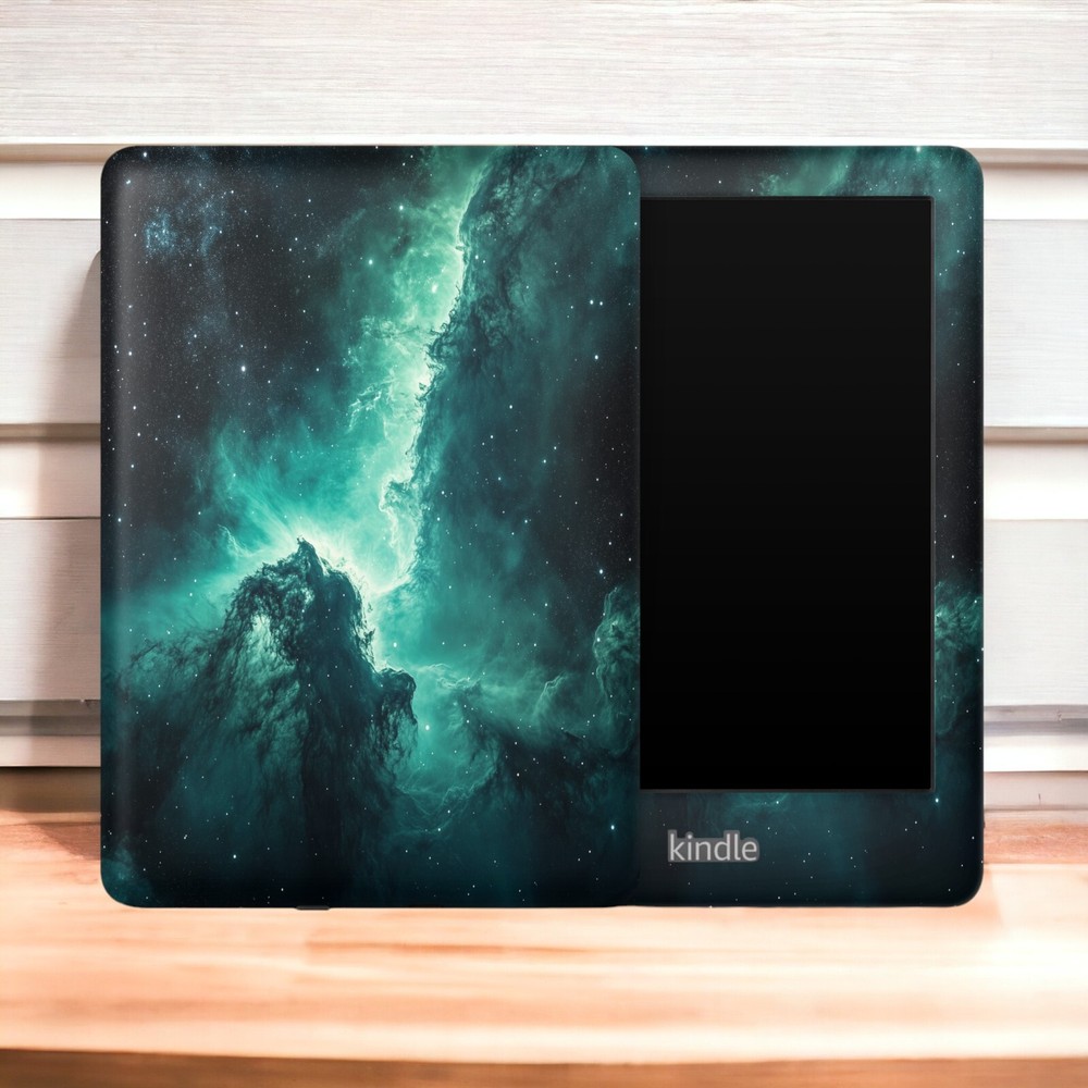 Nebula Green Stars Amazon Kindle Skin | Kindle Skin Wrap - All Kindle Models