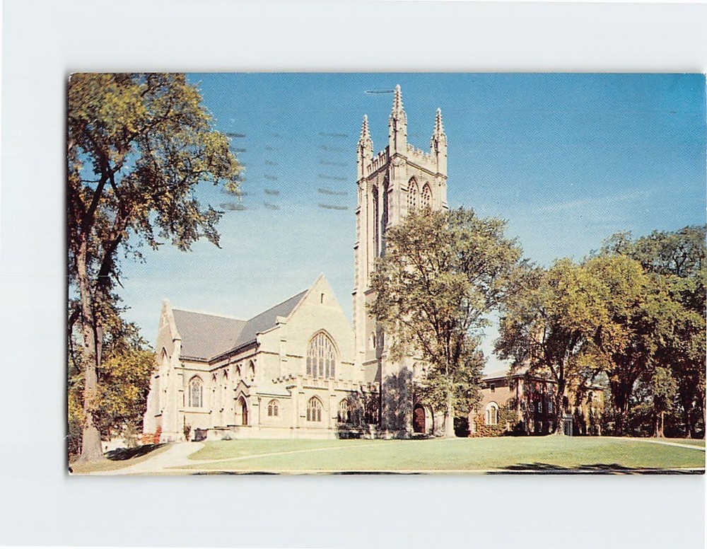 Postcard Thompson Memorial Chapel Williams College Williamstown Massachusetts