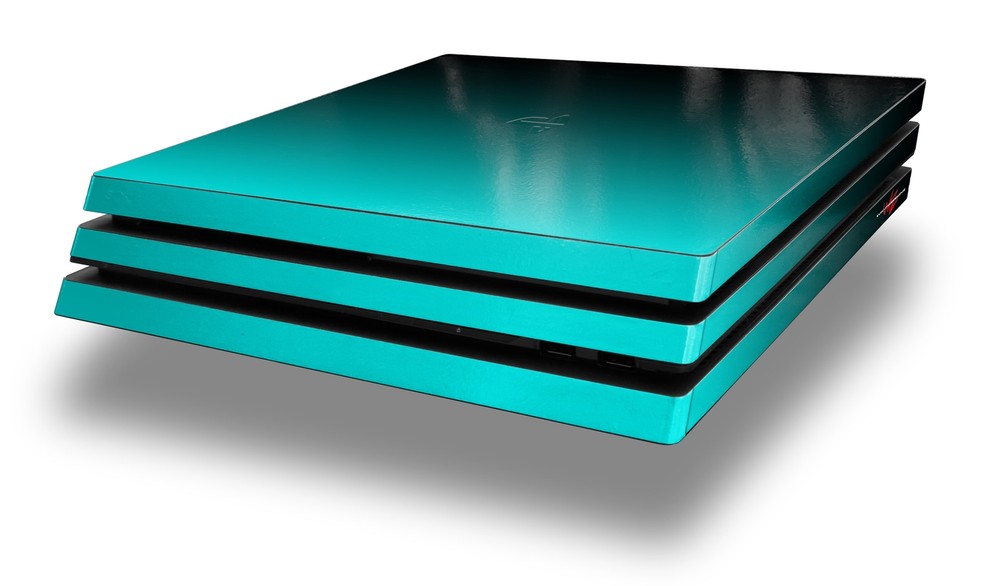 Skin for PS4 Pro Smooth Fades Neon Teal Black Playstation 4 Console