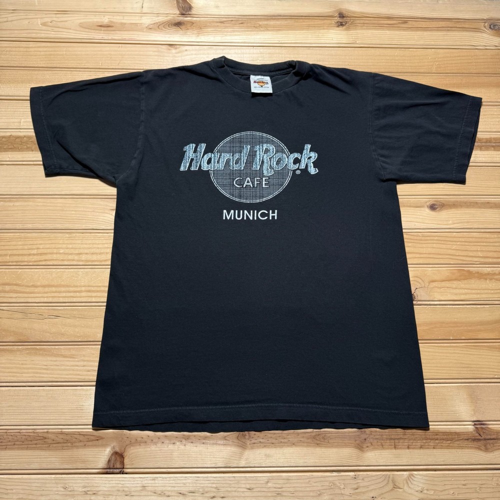 Vintage 90s Hard Rock Cafe Munich Germany Graphic Souvenir T-Shirt Men's Medium